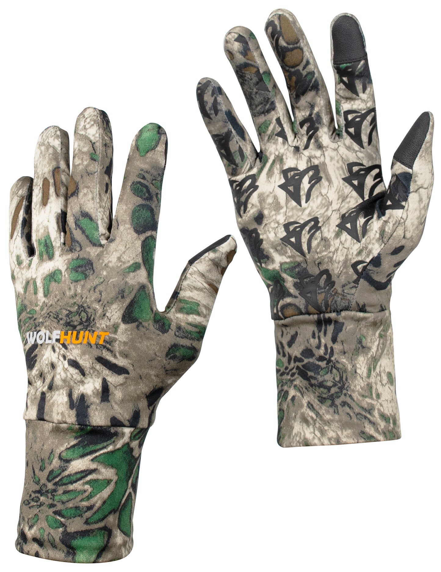 WOLFHUNT Lightweight Camouflage Hunting Gloves Men Women Anti-Slip Camo Archery Gloves for Hunting, Prym1 MP